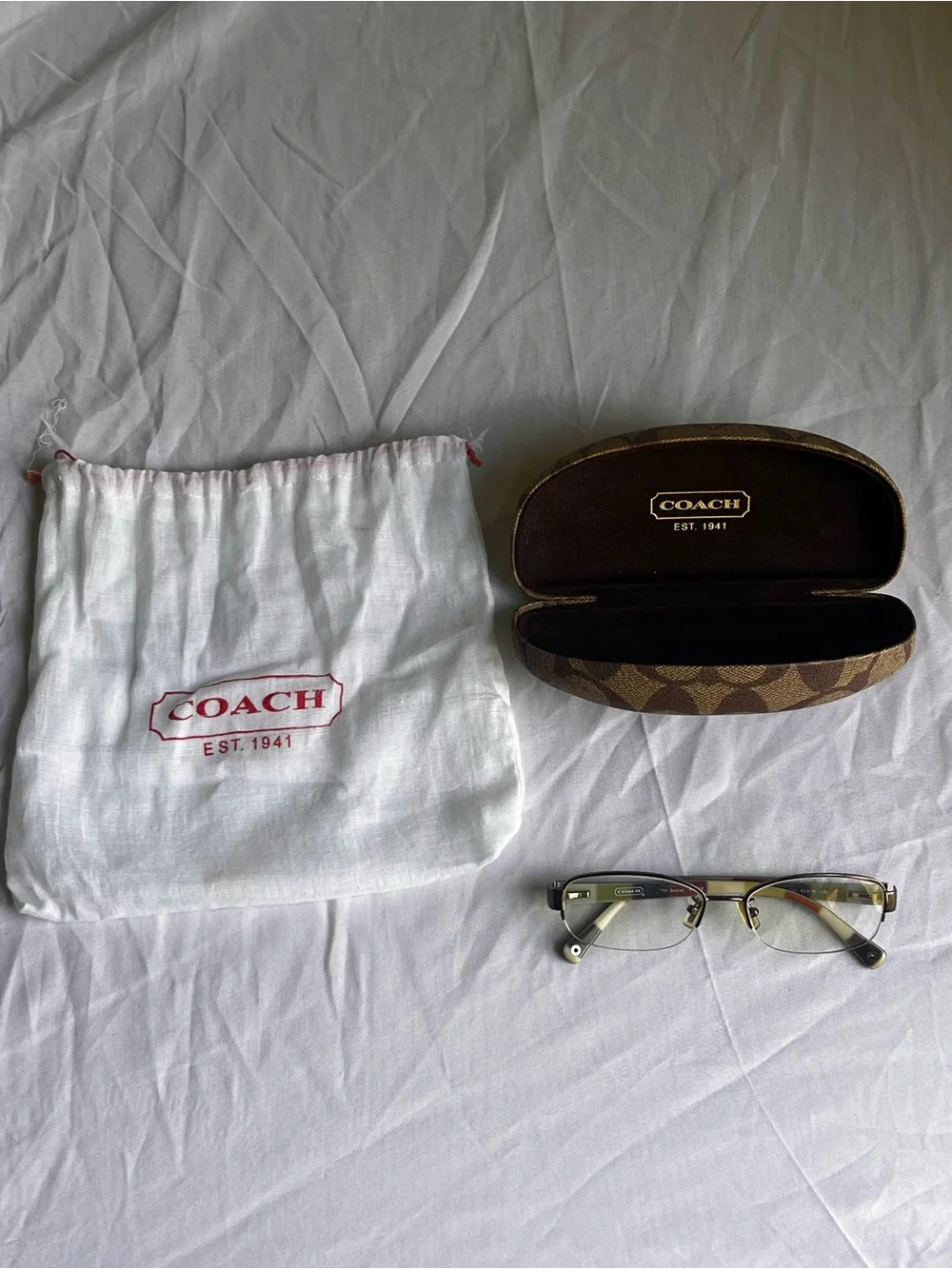 Coach Bettie 9027 Eyeglasses Dark Brown 53-16-135 Frames Case Dust Bag